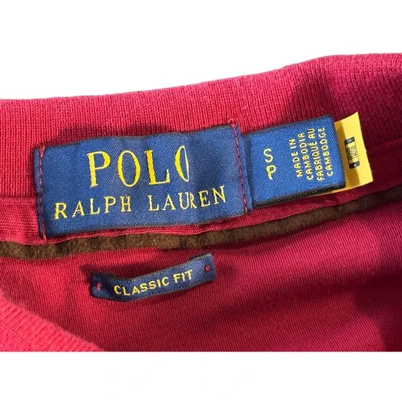 Polo Ralph Lauren Mens Red Long Sleeve Polo Shirt Classic Fit Small S P Pony - Picture 7 of 8